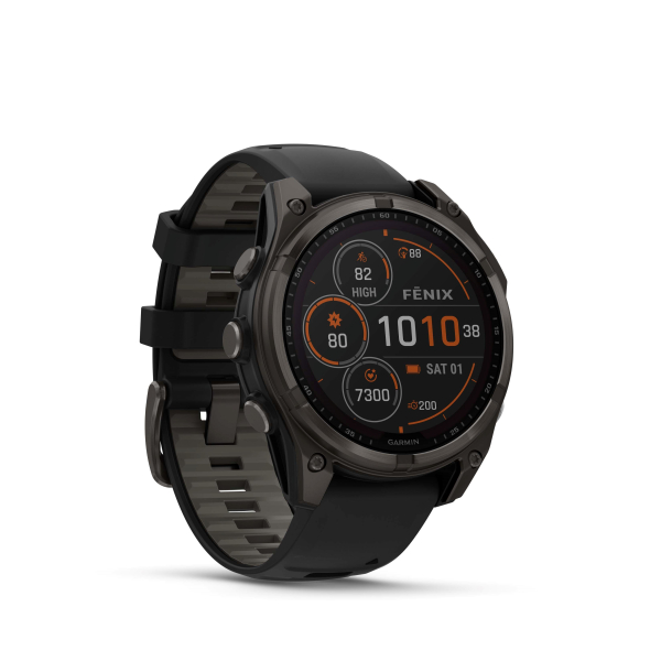 GARMIN Fenix 8 Solar Sapphire, Graphit/Titanium Titan, 47mm (010-02906-11)